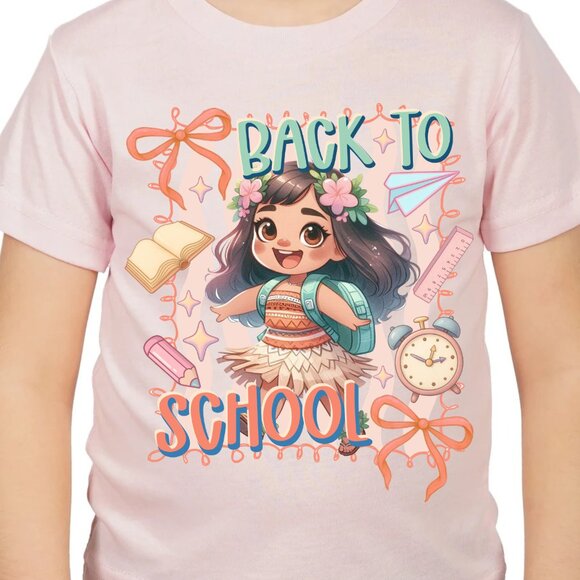 Princess Moana Chibi Back to school Graphic T-shirt for kids - Picture 3 of 5